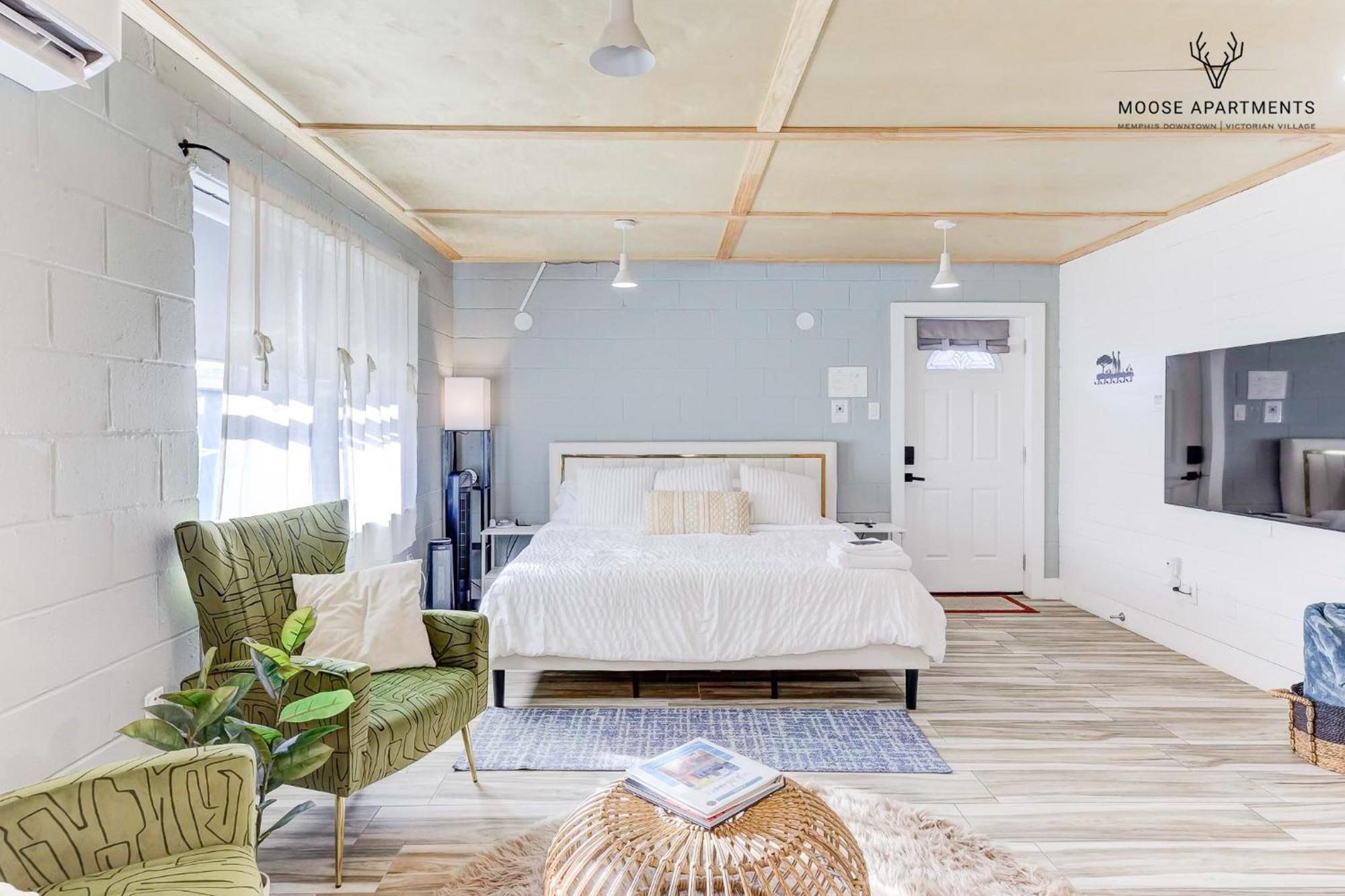 The Moose #6 - Modern Luxe Studio With Free Parking & King Bed メンフィス エクステリア 写真