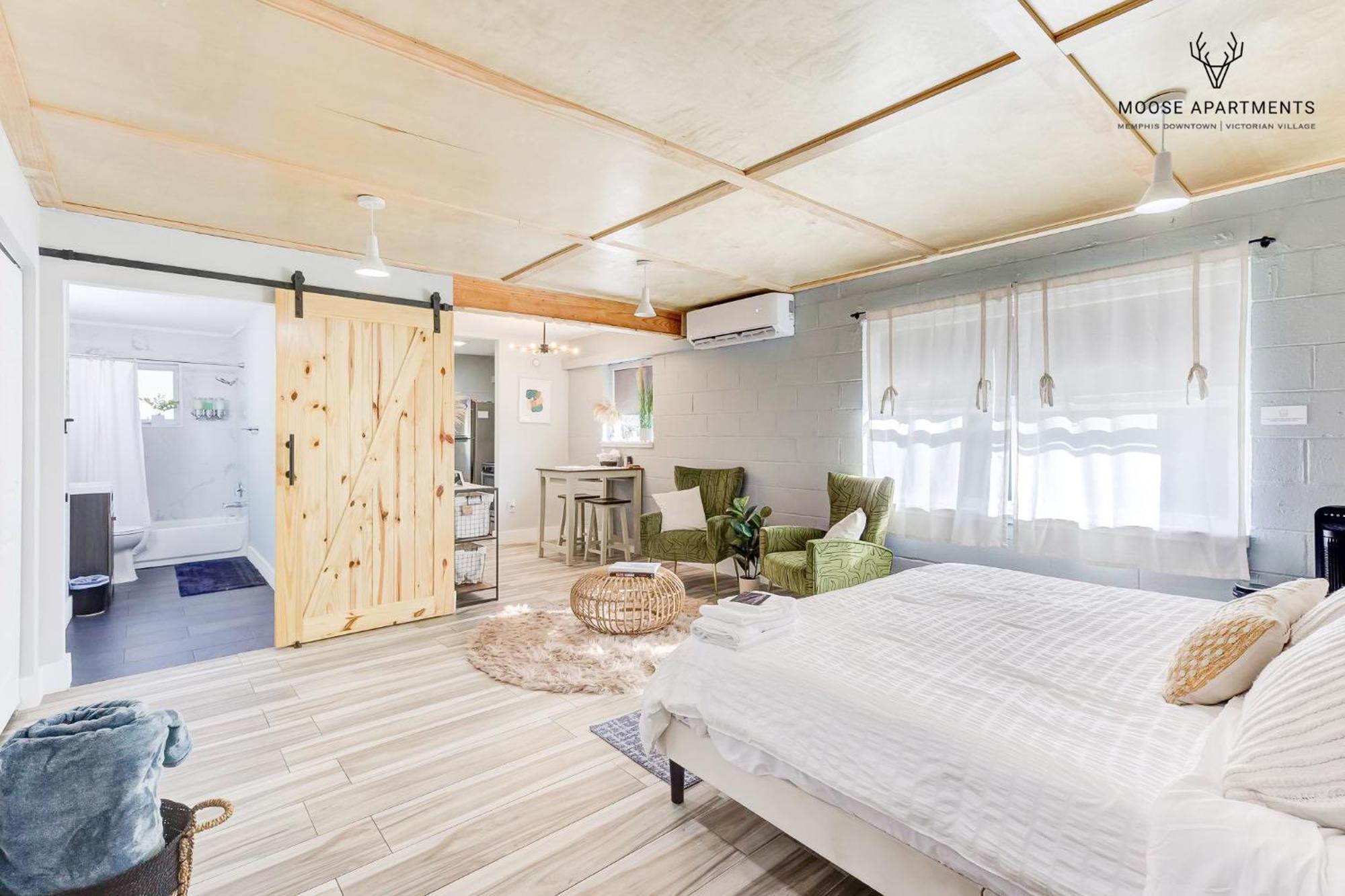 The Moose #6 - Modern Luxe Studio With Free Parking & King Bed メンフィス エクステリア 写真
