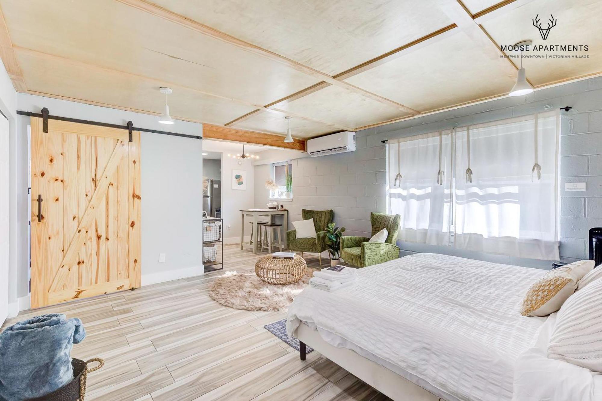 The Moose #6 - Modern Luxe Studio With Free Parking & King Bed メンフィス エクステリア 写真