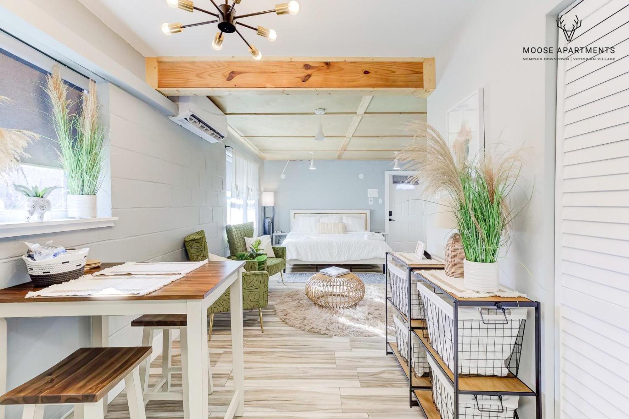 The Moose #6 - Modern Luxe Studio With Free Parking & King Bed メンフィス エクステリア 写真