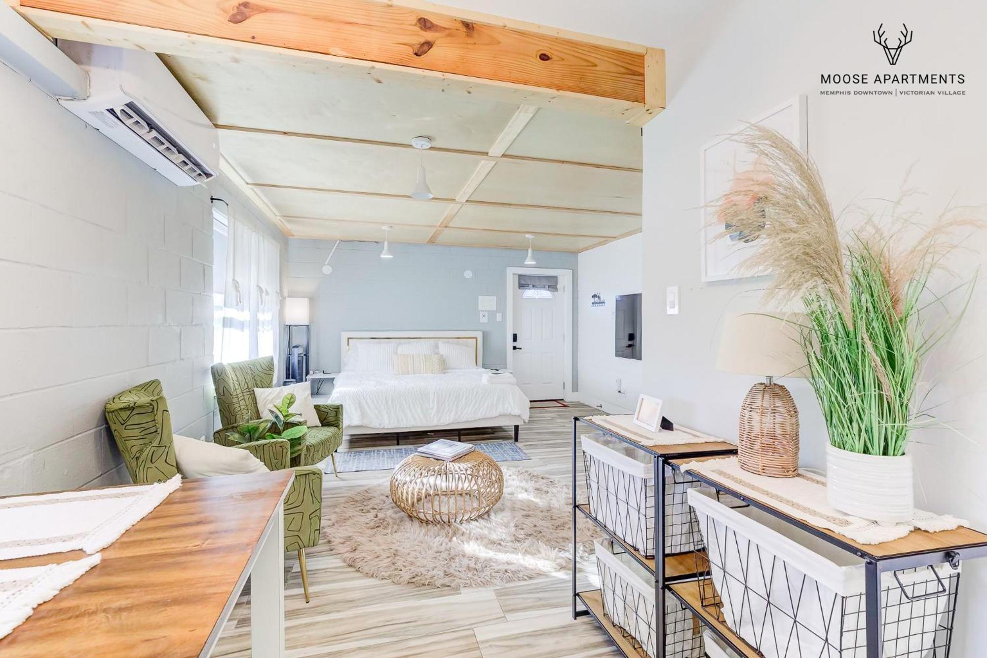 The Moose #6 - Modern Luxe Studio With Free Parking & King Bed メンフィス エクステリア 写真